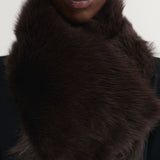 Almada Mayama Scarf in Chocolate - close up