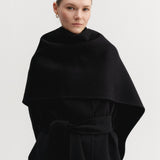 Almada Micha Double Scarf in Black - side view