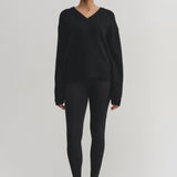 Almada Yara V Neck in Black