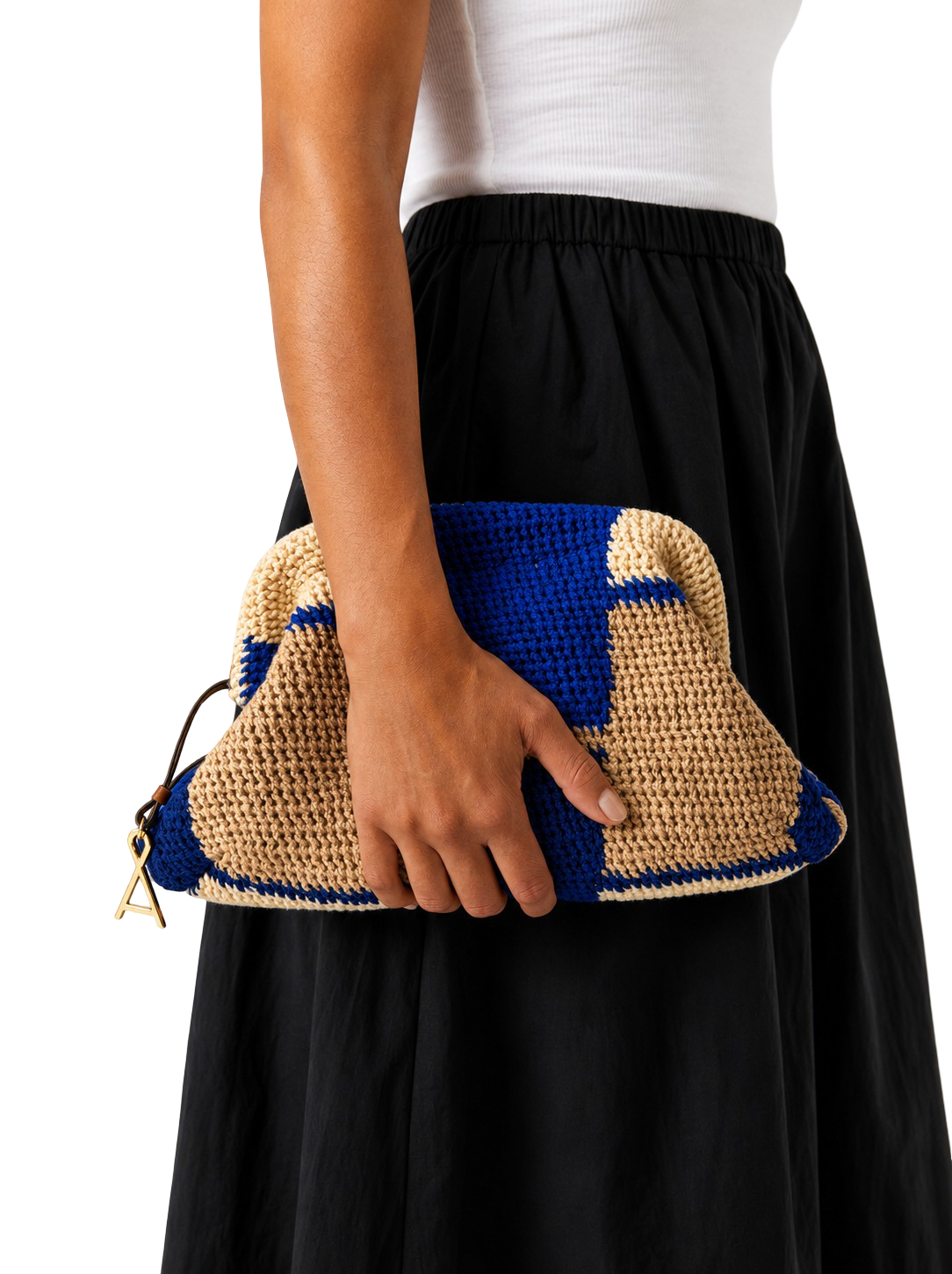 Among Equals Muma Bahu Skin Pik Block Bilum Clutch - side view