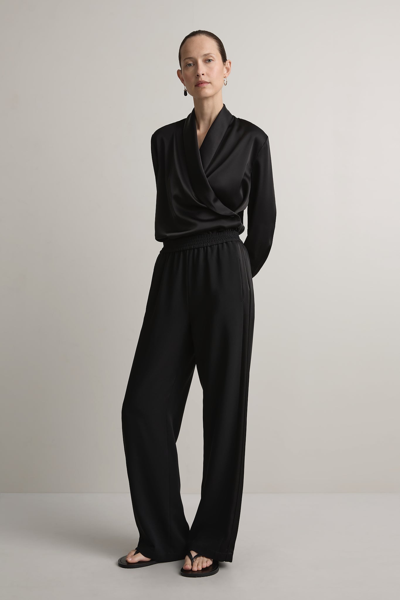 A Emery Angus Pant in Black - side view