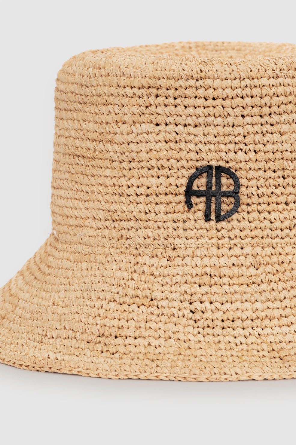 Anine Bing Cabana Bucket Hat in Natural - detail view