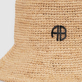 Anine Bing Cabana Bucket Hat in Natural - detail view