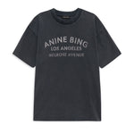 Anine Bing Cade Tee Melrose Stencil in Washed Black