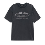 Anine Bing Cade Tee Melrose Stencil in Washed Black
