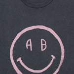 Anine Bing Cade Tee Smiley in Washed Grey - styled look