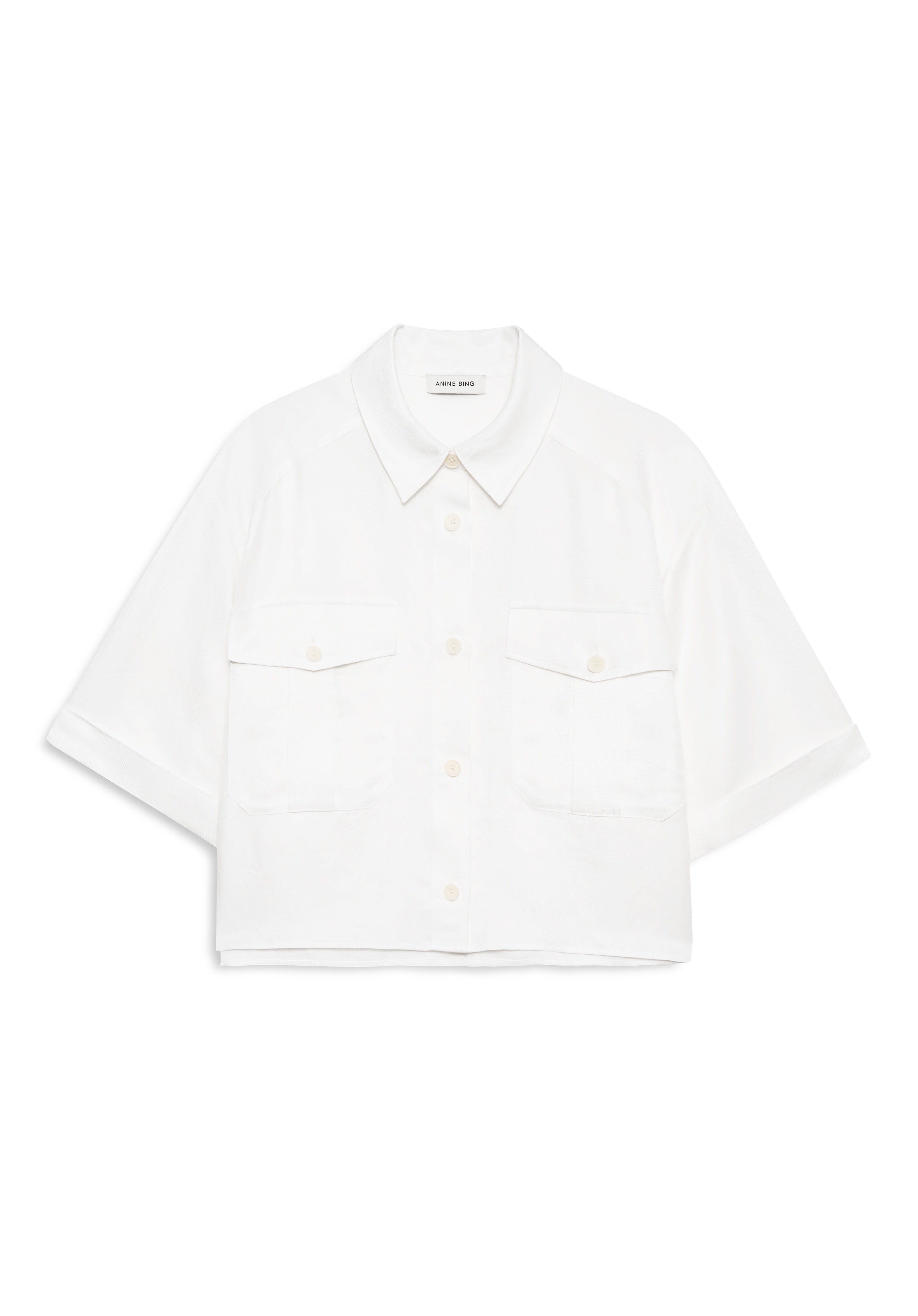 Anine Bing Edith Shirt in Ivory
