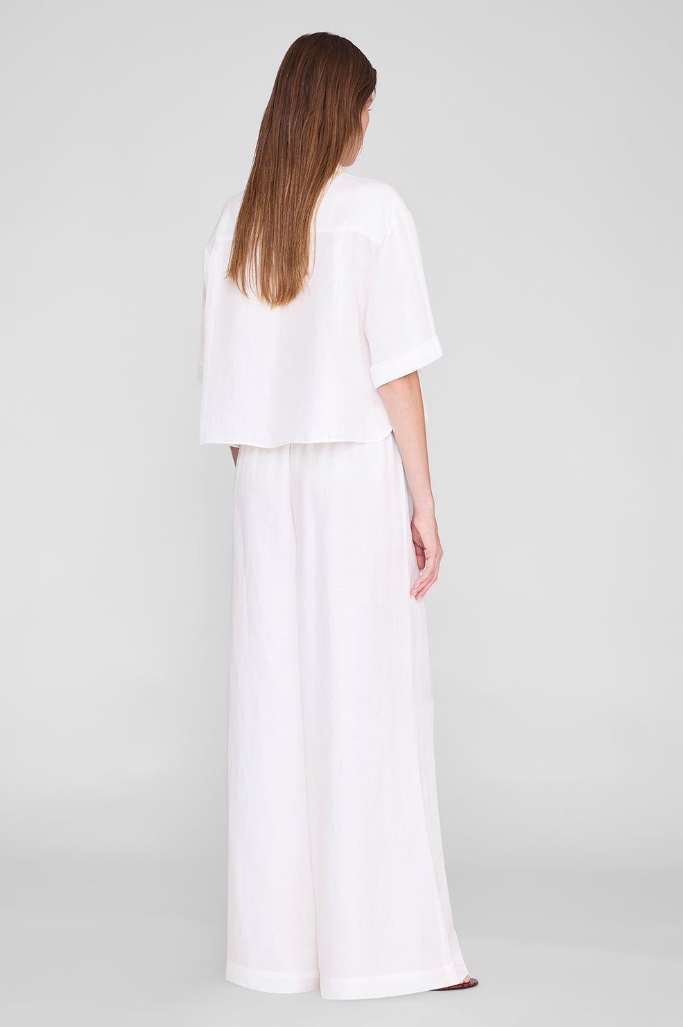 Anine Bing Edith Shirt in Ivory - detail view