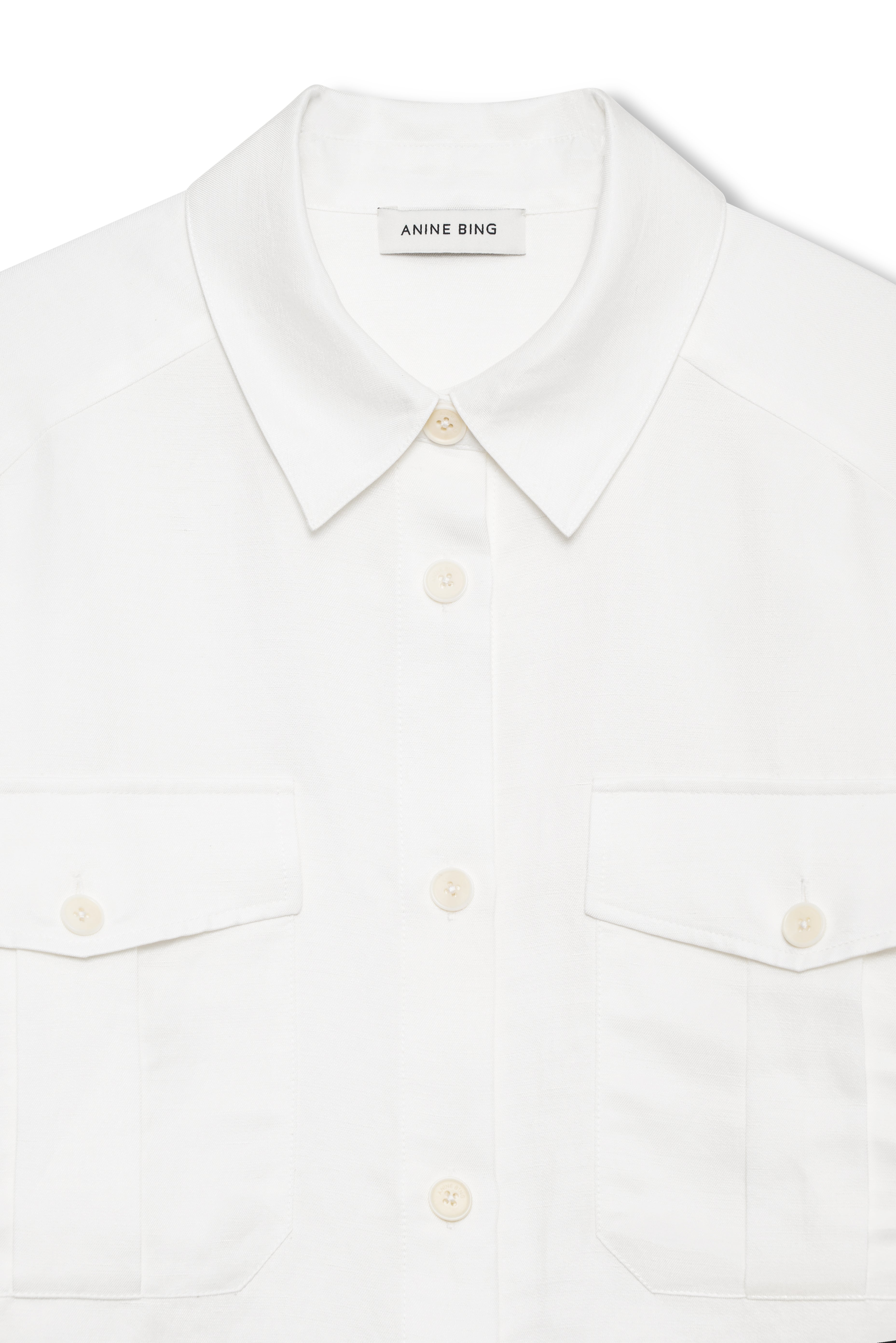 Anine Bing Edith Shirt in Ivory - styled look