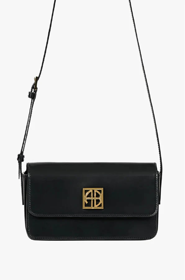 Anine Bing Elly Crossbody Bag in High Shine Black