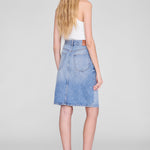 Anine Bing Jamey Skirt in Arbor Blue - detail view