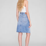 Anine Bing Jamey Skirt in Arbor Blue - detail view