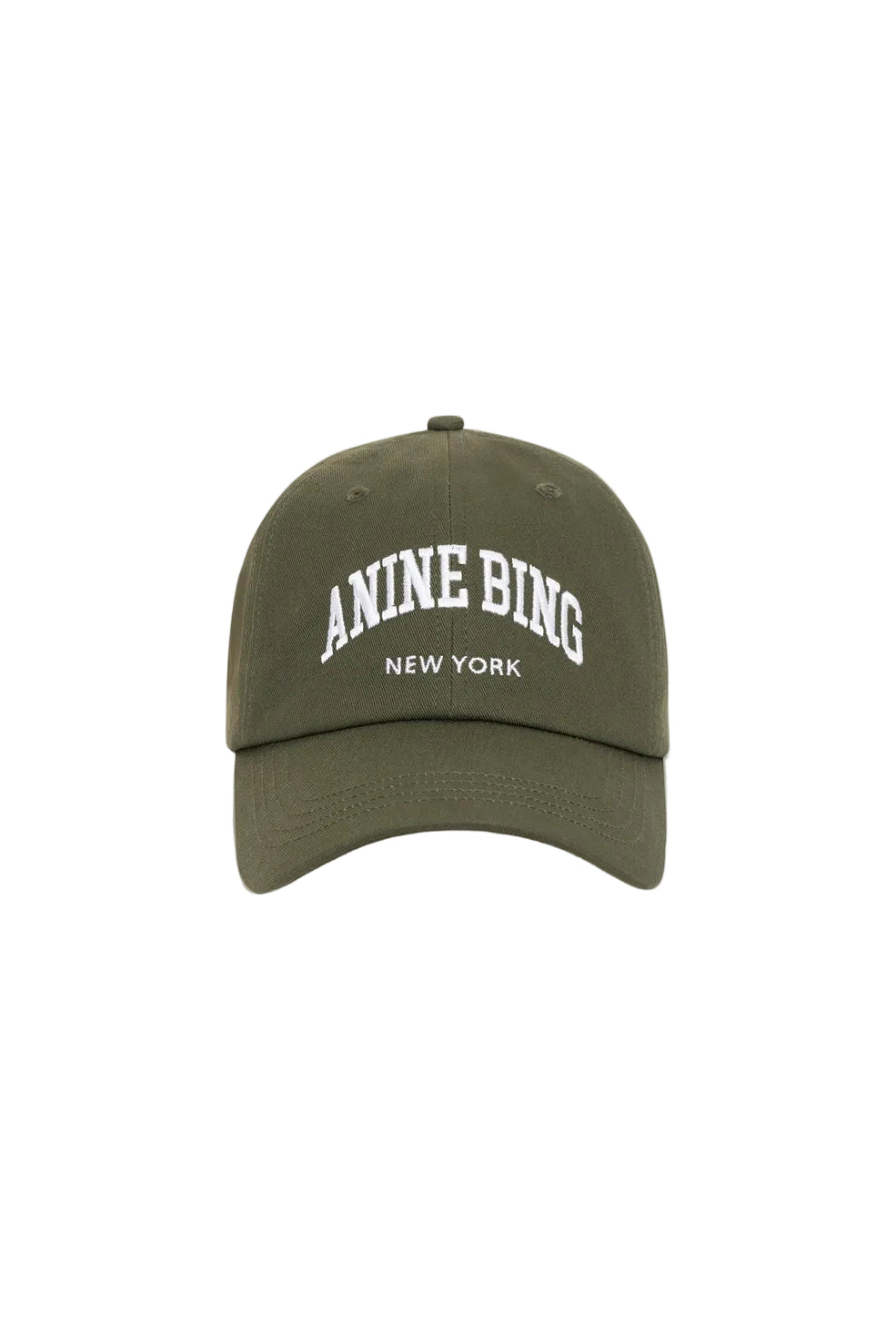 Anine Bing Jeremy Baseball Cap NY in Army Green