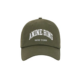Anine Bing Jeremy Baseball Cap NY in Army Green