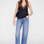 Anine Bing Mael Camisole in Black - side view