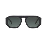 Anine Bing Preston Sunglasses in Black with Green.