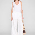 Anine Bing Roslyn Pant in Ivory - side view