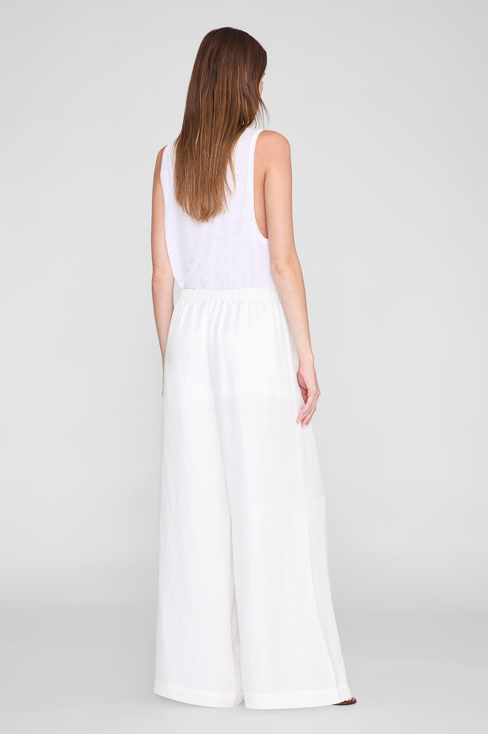 Anine Bing Roslyn Pant in Ivory - detail view