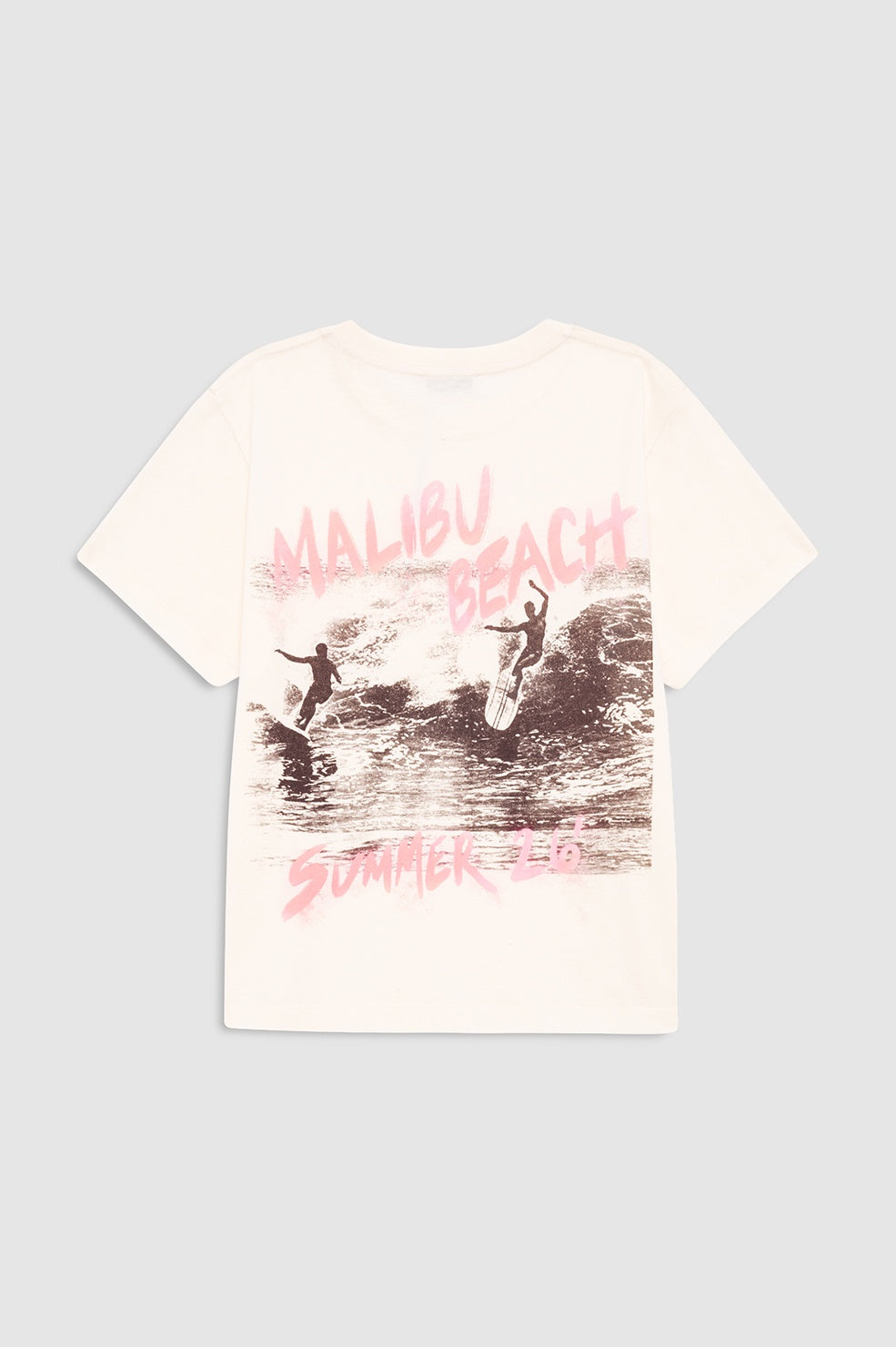 Anine Bing Shelley Tee Surfer in Washed Buttercream - styled look