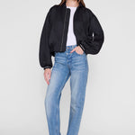 Anine Bing Sarita Bomber in Black - side view