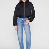 Anine Bing Sarita Bomber in Black - detail view