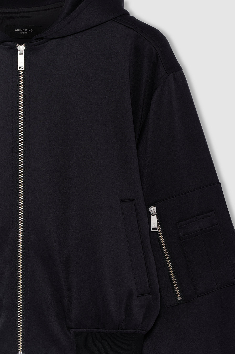 Anine Bing Sarita Bomber in Black - styled look
