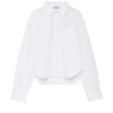 Anine Bing Scott Cropped Shirt in White