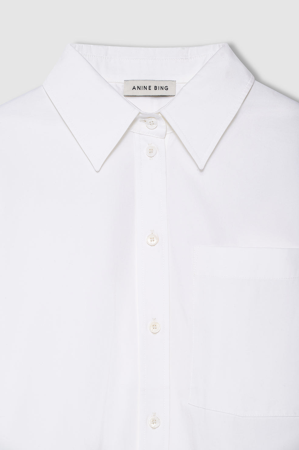 Anine Bing Scott Cropped Shirt in White - styled look