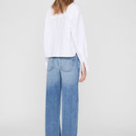 Anine Bing Scott Cropped Shirt in White - outfit inspiration