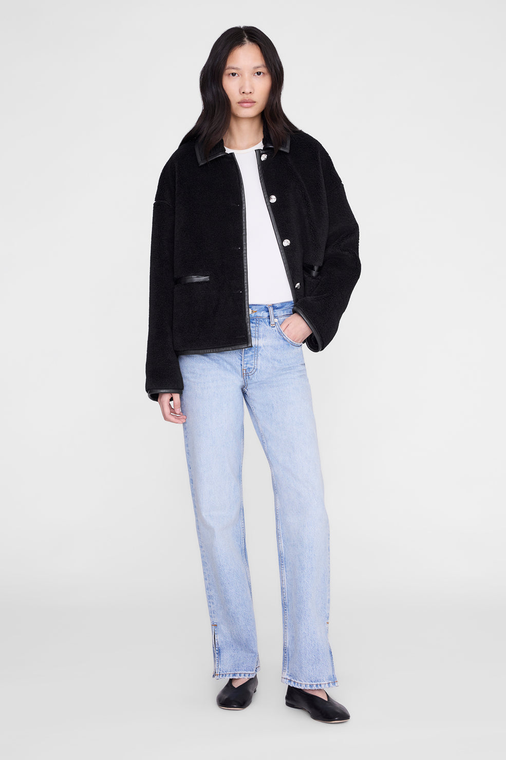 Anine Bing Camden Jacket in Black - side view