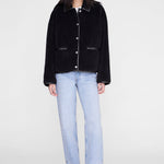 Anine Bing Camden Jacket in Black - detail view
