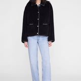 Anine Bing Camden Jacket in Black - detail view