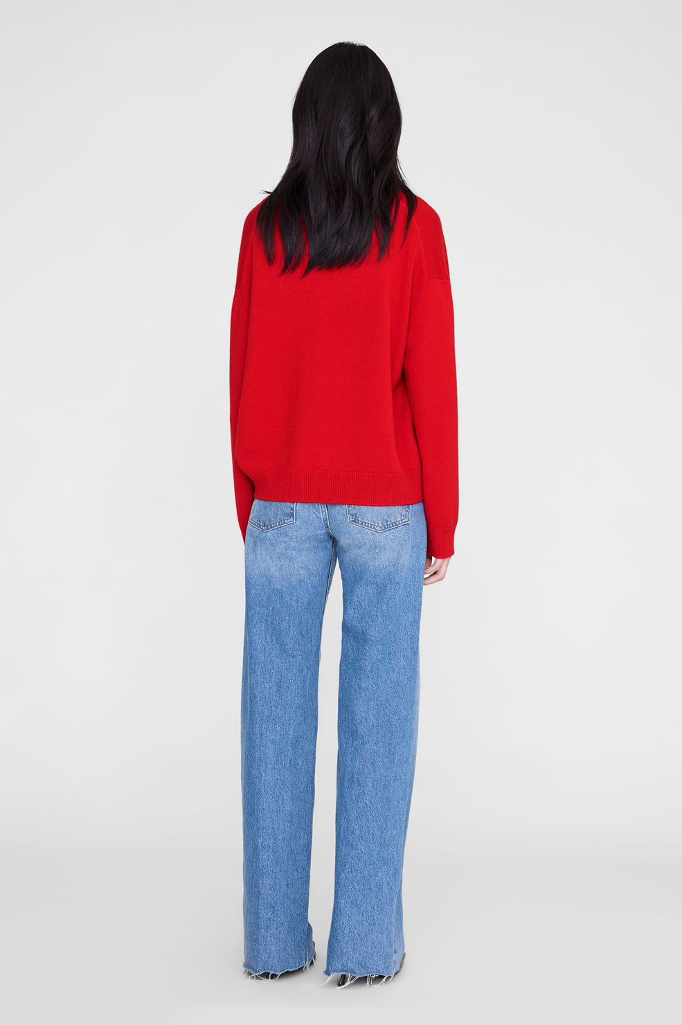 Anine Bing Lee Sweater in Tango Red - detail view