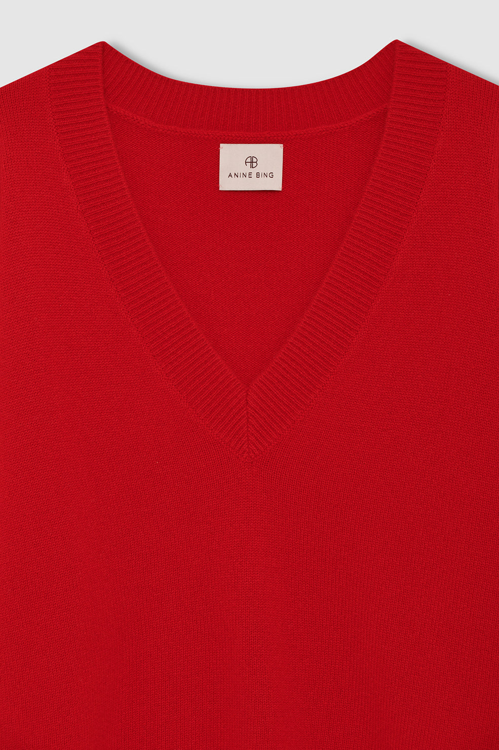 Anine Bing Lee Sweater in Tango Red - styled look