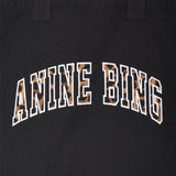 Anine Bing Leo Canvas Tote in Washed Black