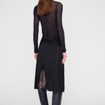 Anine Bing Malou Skirt in Black And Black Lace - detail view