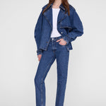 Anine Bing Pascale Trench in Clean Indigo - styled look