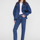 Anine Bing Pascale Trench in Clean Indigo - styled look