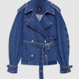 Anine Bing Pascale Trench in Clean Indigo