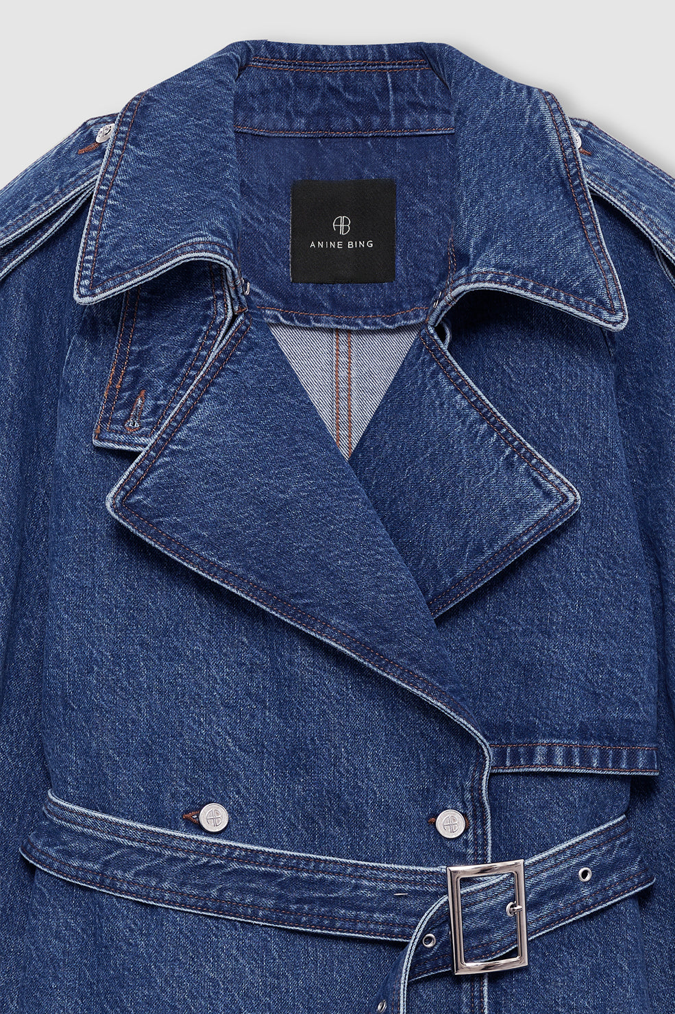 Anine Bing Pascale Trench in Clean Indigo - outfit inspiration
