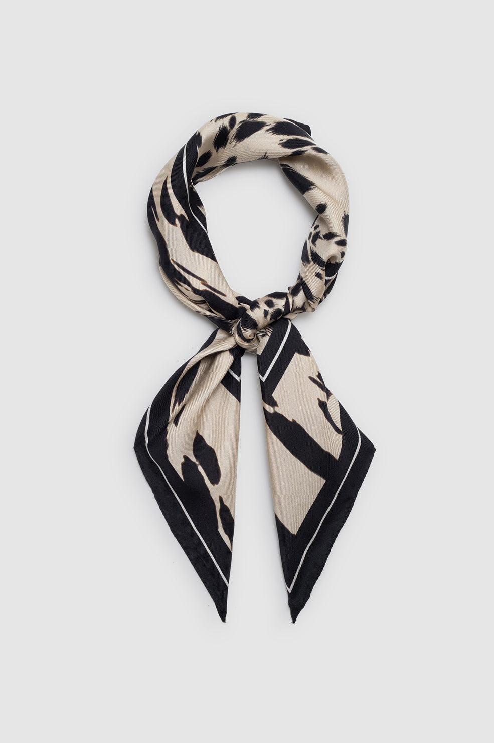 Anine Bing York Scarf Leopard in Pearl White - side view