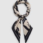 Anine Bing York Scarf Leopard in Pearl White - side view