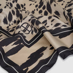 Anine Bing York Scarf Leopard in Pearl White - detail view