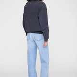 Anine Bing Spencer Sweatshirt Eagle in Washed Black