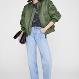 Anine Bing Spencer Sweatshirt Eagle in Washed Black