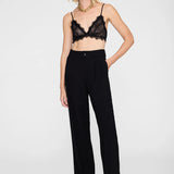 Anine Bing Lace Bra with Trim in Black