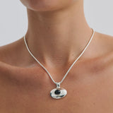 Anna Rossi Ada Pendant Necklace in Rhodium Silver