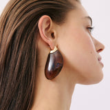 Anna Rossi Embla Earring in Brown and Gold