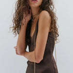 Anna Rossi Evening Wrap Chain Necklace in Gold - side view