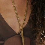 Anna Rossi Evening Wrap Chain Necklace in Gold - outfit inspiration